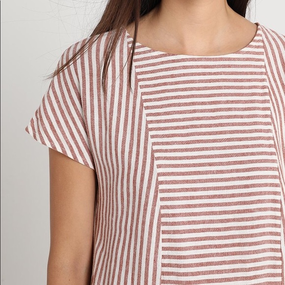 Madewell Stripe-Play Button Back Tee Dress - Picture 4 of 8